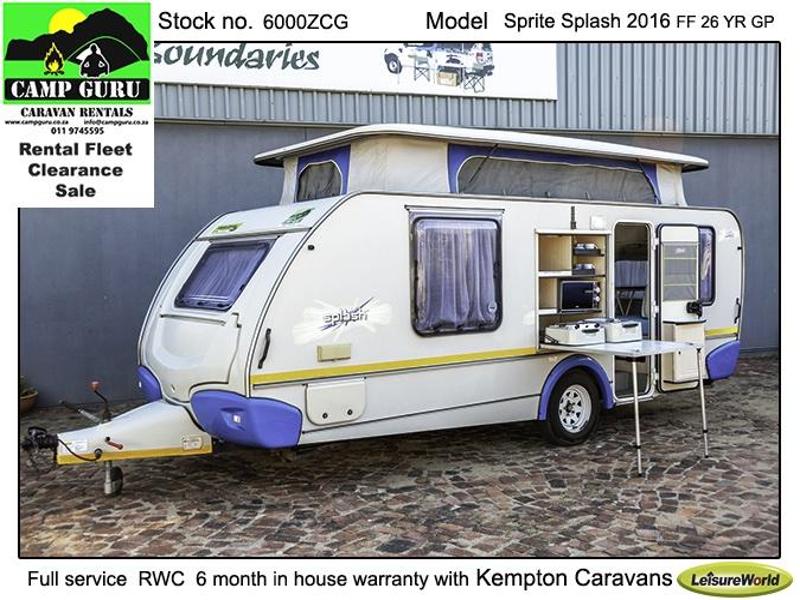 2016  Sprite Splash Caravan (On Road) Sprite Caravans